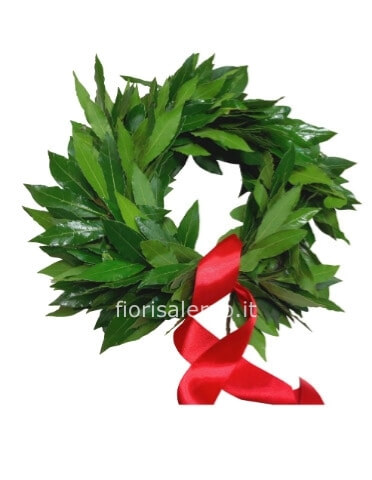 Coroncina di alloro da prenotare almeno 2 giorni prima della consegna