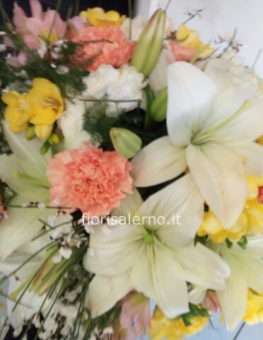 Bouquet bianco e rosa