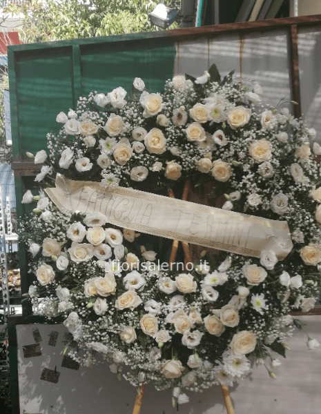 corona funebre bianca