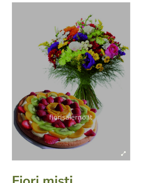 Fiori misti e crostata alla frutta